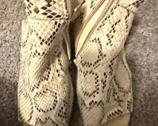 Steve Madden Snake Print Ankle Boots