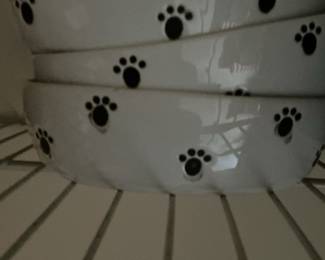 PetRageous Designs Silly Kitty Ceramic Pet Bowl Set