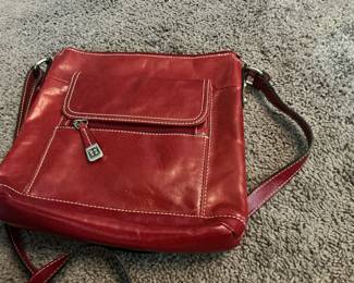 Giani Bernini Red Leather Crossbody Bag