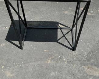 Industrial Style Console Table with Pine Top