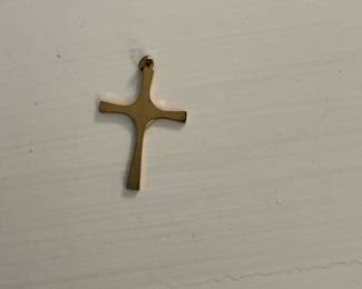Gold-Tone Cross Pendant