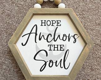 Hope Anchors the Soul Hexagonal Wall Decor