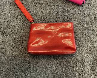 Red Patent Leather Cosmetic Bag