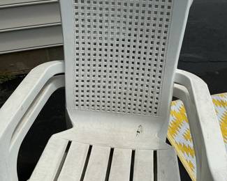 White Plastic Lounge Chair