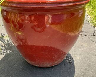 Large Red Ceramic Planter Pot
