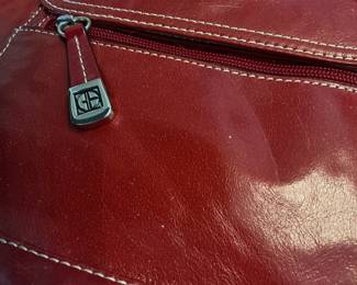 Giani Bernini Red Leather Crossbody Bag