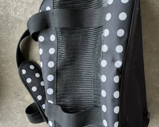 Black and White Polka Dot Pet Carrier