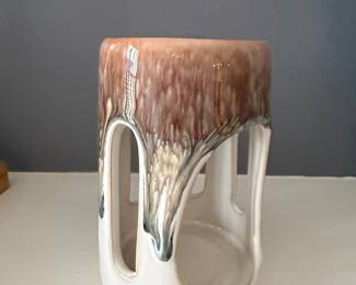 Mid-Century Drip Glaze Ceramic Vase
