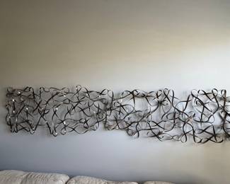 Mid-Century Modern Metal Wall Sculpture