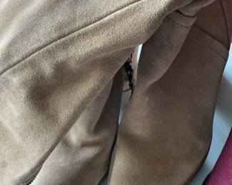 Women's Tan Suede Knee-High Boots