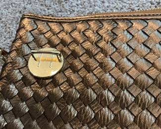 Etro Small Vela Woven Leather Shoulder Bag