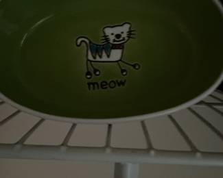 PetRageous Designs Silly Kitty Ceramic Pet Bowl Set