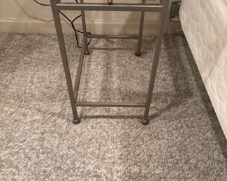 GLASS TOP METAL TABLE