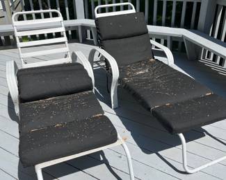PAIR OF CHAISE LOUNGERS