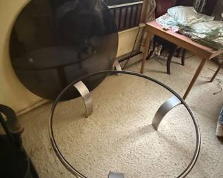MCM Smoked glass coffee table
