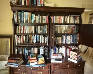 Bookcases and books