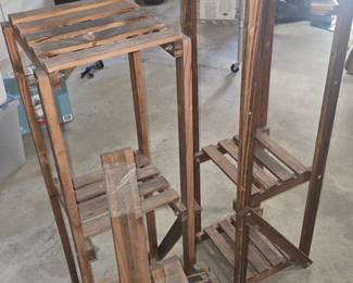 Plant stands !!! Oak is believe 