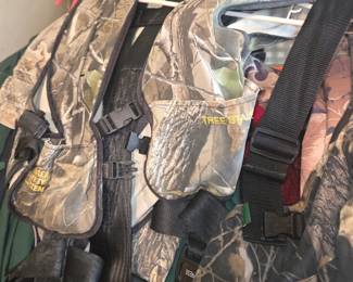 Back packs, some camouflage,  some not