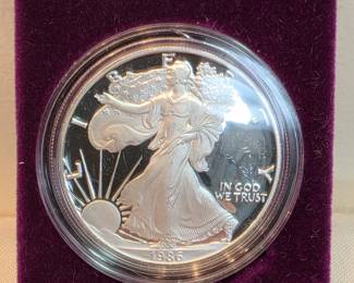 1986 Walking Liberty Silver Coin