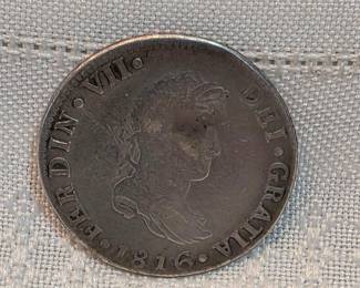 Spanish Colonial 2 Reales Coin