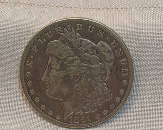 1891 Morgan Silver Dollar