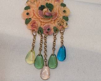 Vintage Celluloid Brooch