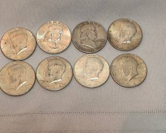 8 Silver Half Dollars