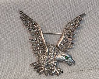 Sterling Silver Eagle Brooch