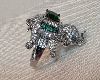 Sterling Silver Elephant Ring