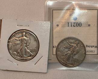 Pair Of Liberty Half Dollars