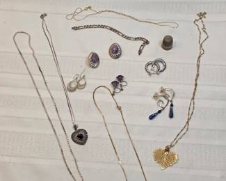 Misc Sterling Jewelry Lot