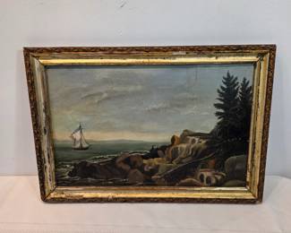 Coastal New England Oil Painting On Board