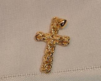 14k Gold Cross Pendant