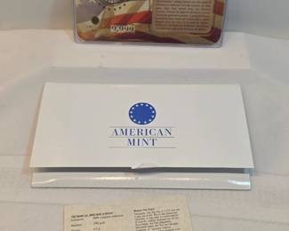 American Mint 14k Gold Boston Tea Party Coin