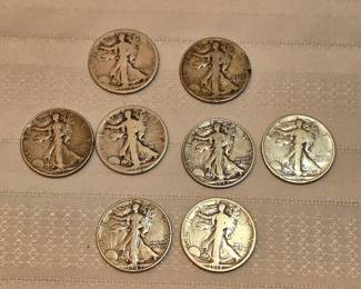 8 Liberty Half Dollars