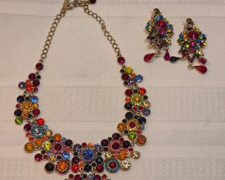 Rainbow Necklace And Earring Combo