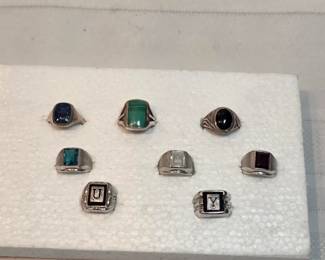 Sterling Silver Men's Rings Asst Sizes