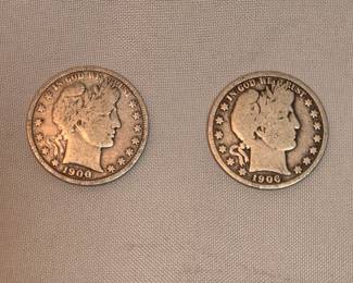 Pair Of Barber Half Dollars