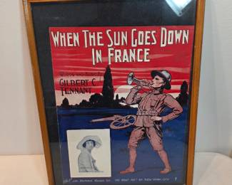 When The Sun Goes Down In France Framed