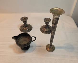 Weighted Sterling Silver Items Lot