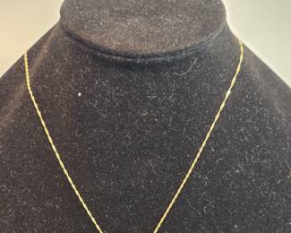 14k Gold With CZ Necklace