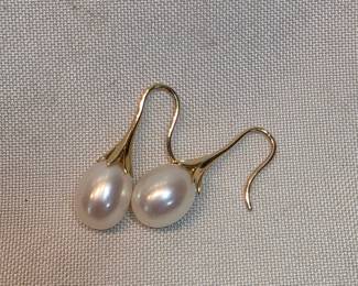 14k Gold With Pearls Earrings