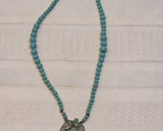 Old Faux Turquoise Choker