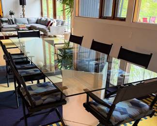 Custom Made Glass Table - 10 feet Length x 42 inches wide x 29.5 inches high - item 17