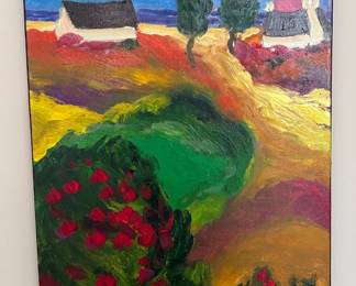 Jean Duqouc - Maisons dans les dune - 31. 5 inches high x 15 3/4 inches wide -  Item 6 WP