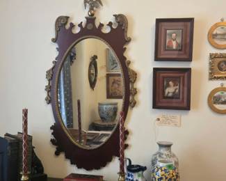 very unusual vintage mirror