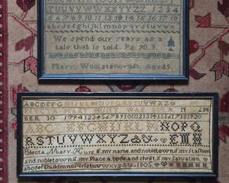 two American samplers - 1840s