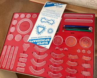 original Super Spirograph, complete, in box plus more vintage games