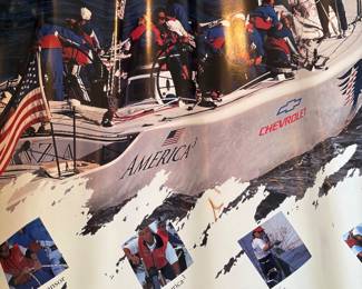 1980s posters of America3, the all women's crew entry into America's Cup, sailing posters