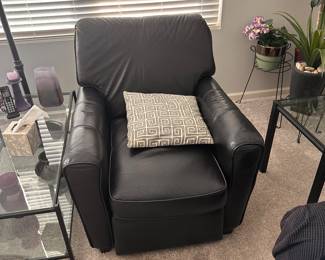 Faux leather recliner 